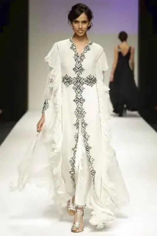 Picture of Radhe Designer Multicolor Georgette Kaftan Dress for Women - F8461