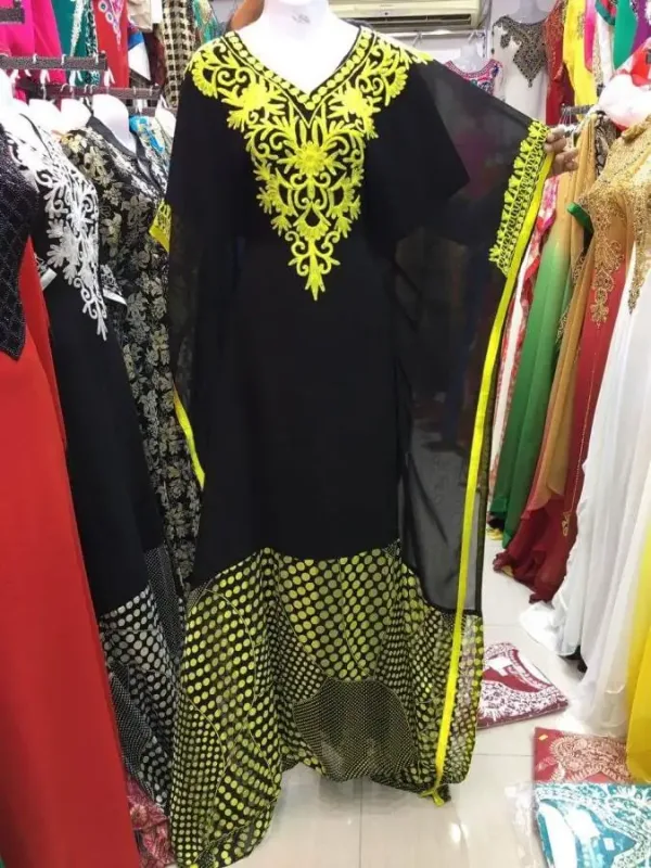 Picture of Radhe Designer Black Georgette Kaftan Dress for Women - F1862
