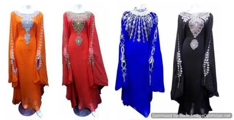 Picture of Radhe Designer Black Georgette Kaftan Dress for Women - F10238