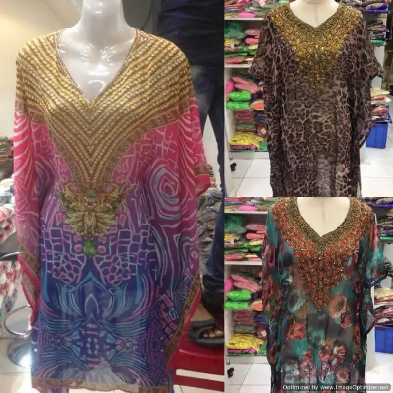 Picture of Radhe Designer Blue Georgette Kaftan Dress for Women - F2069