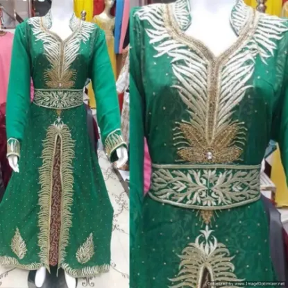 Picture of stunning pattern long kaftan dress for ladies at affor 