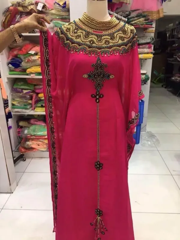 Picture of Radhe Designer Black Georgette Kaftan Dress for Women - F1658