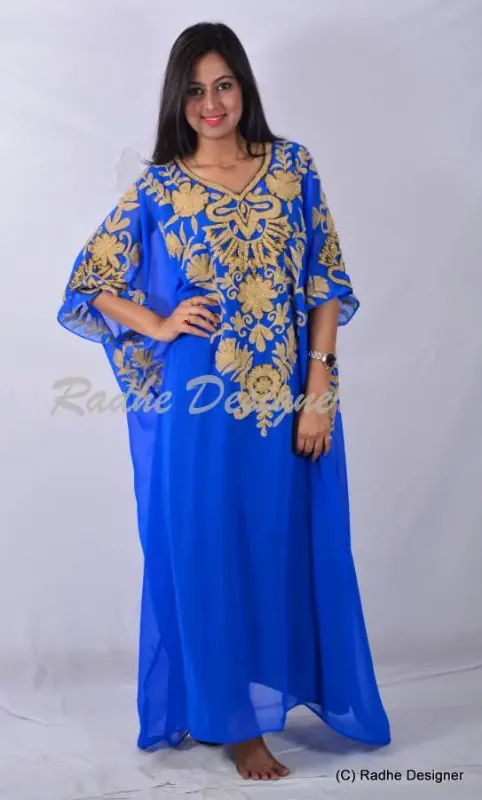 Picture of Radhe Designer Multicolor Georgette Kaftan Dress for Women - Y953