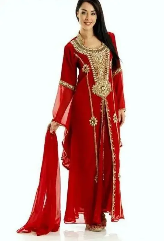 Picture of Radhe Designer Multicolor Georgette Kaftan Dress for Women - F5822