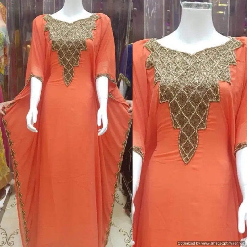 Picture of Radhe Designer Multicolor Georgette Kaftan Dress for Women - F2672