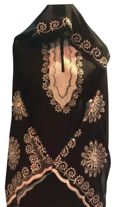 Picture of White Georgette Kaftan Dress for Women - Look 10997