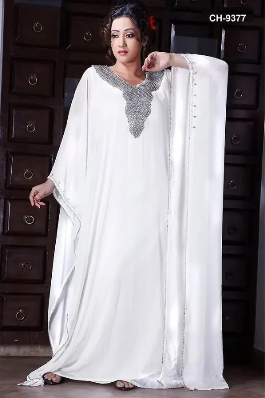 Picture of Blue Georgette Kaftan Dress for Women - Look 11000