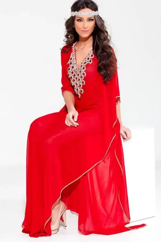 Picture of Radhe Designer Multicolor Georgette Kaftan Dress for Women - F5912