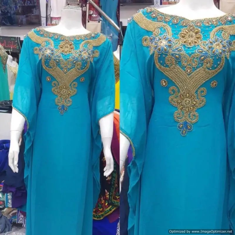 Picture of Radhe Designer Black Georgette Kaftan Dress for Women - F2668
