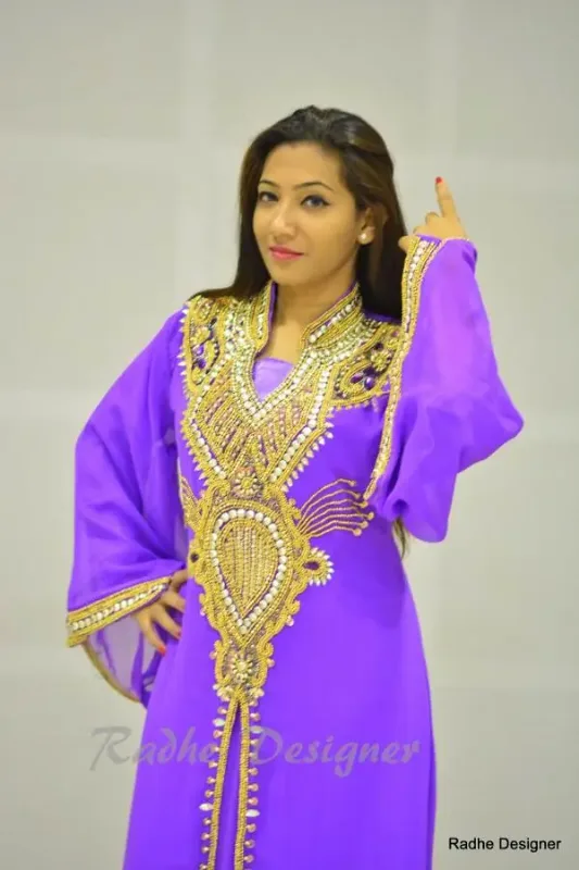Picture of Multi Color Georgette Kaftan Dress for Women - Look 11019