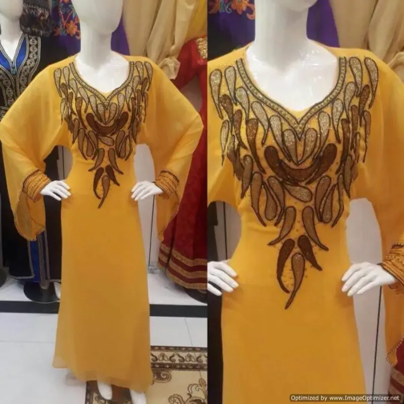 Picture of Radhe Designer Multicolor Georgette Kaftan Dress for Women - F2916