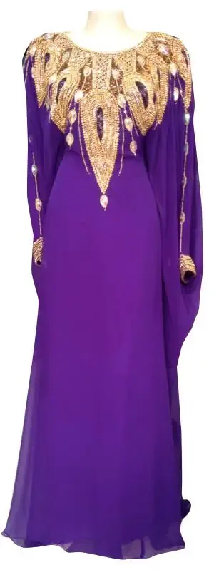 Picture of Radhe Designer Black Georgette Kaftan Dress for Women - F9750
