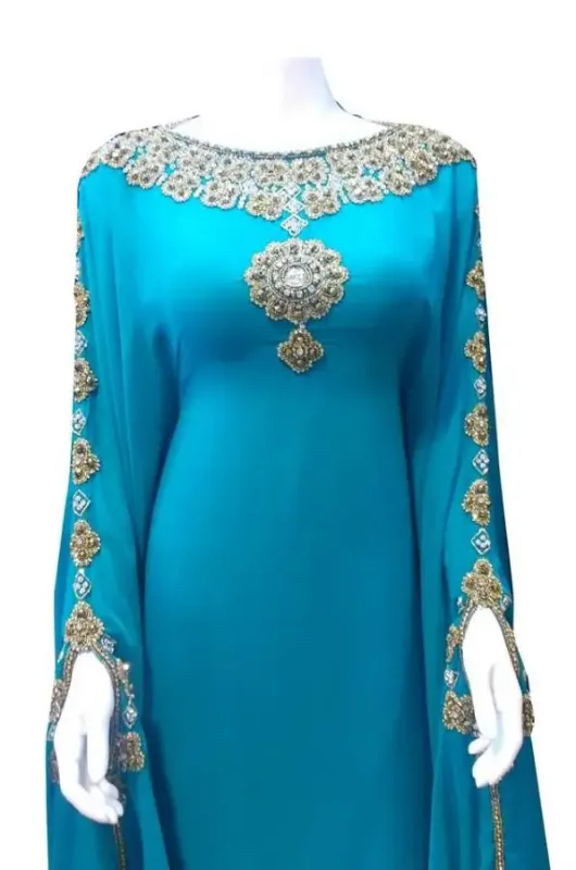 Picture of Radhe Designer Pink Cotton Kaftan Dress for Women - F9751