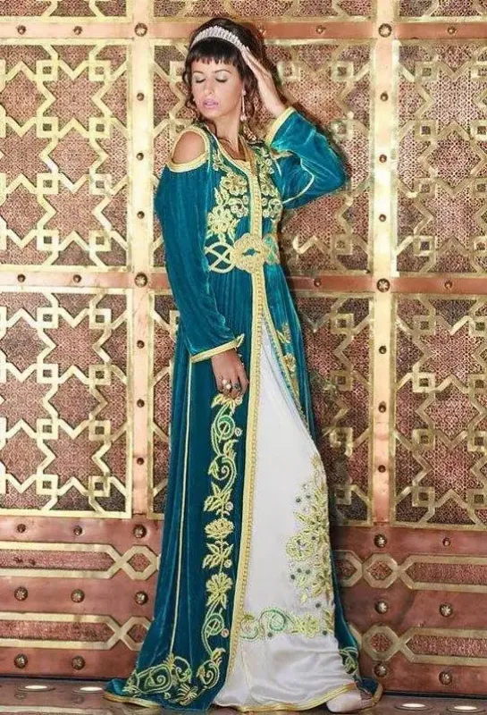 Picture of Black Georgette Kaftan Dress for Women - Look 11052