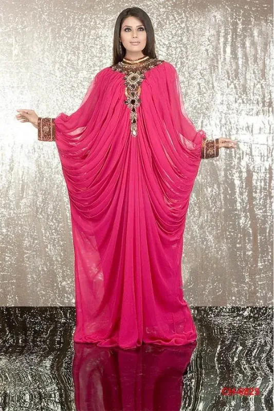 Picture of Radhe Designer Multicolor Georgette Kaftan Dress for Women - F6119
