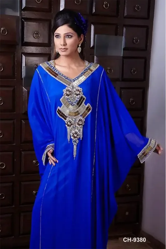 Picture of Radhe Designer Blue Georgette Kaftan Dress for Women - F6120