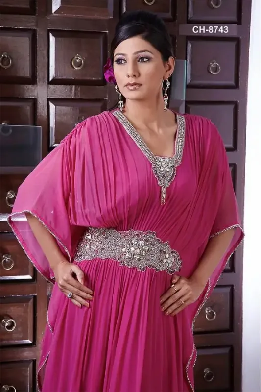 Picture of Radhe Designer Multicolor Georgette Kaftan Dress for Women - F6115