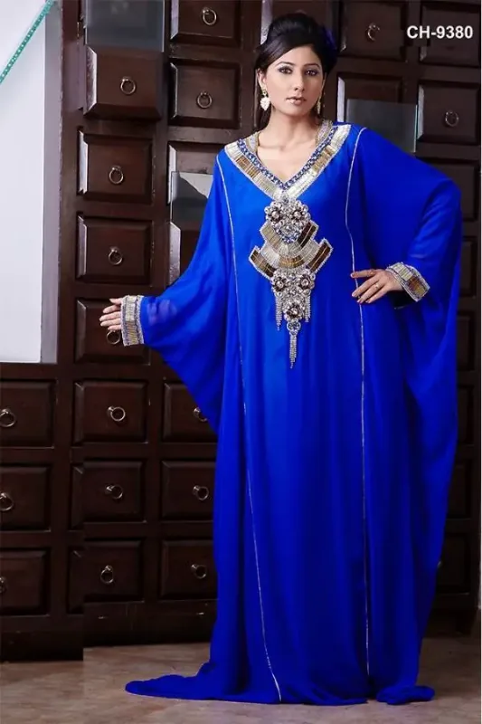 Picture of Radhe Designer Multicolor Georgette Kaftan Dress for Women - F6123