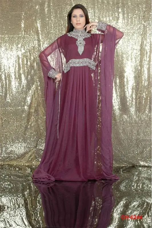 Picture of Radhe Designer Multicolor Georgette Kaftan Dress for Women - F6114
