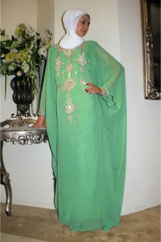 Picture of Radhe Designer Black Georgette Kaftan Dress for Women - F6134