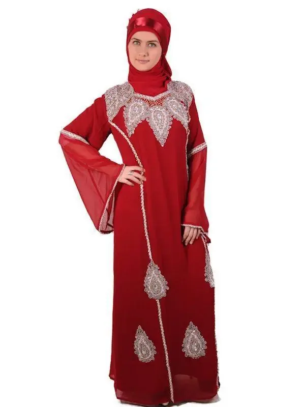 Picture of Black Georgette Kaftan Dress for Women - Look 11068