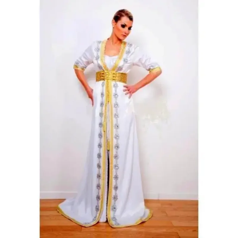 Picture of Radhe Designer White Georgette Kaftan Dress for Women - F6147
