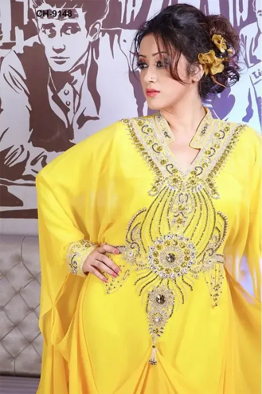 Picture of Radhe Designer Multicolor Georgette Kaftan Dress for Women - F6151