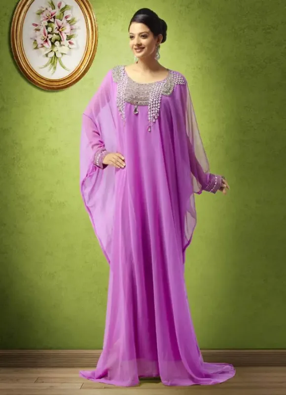 Picture of Radhe Designer Black Georgette Kaftan Dress for Women - F6159