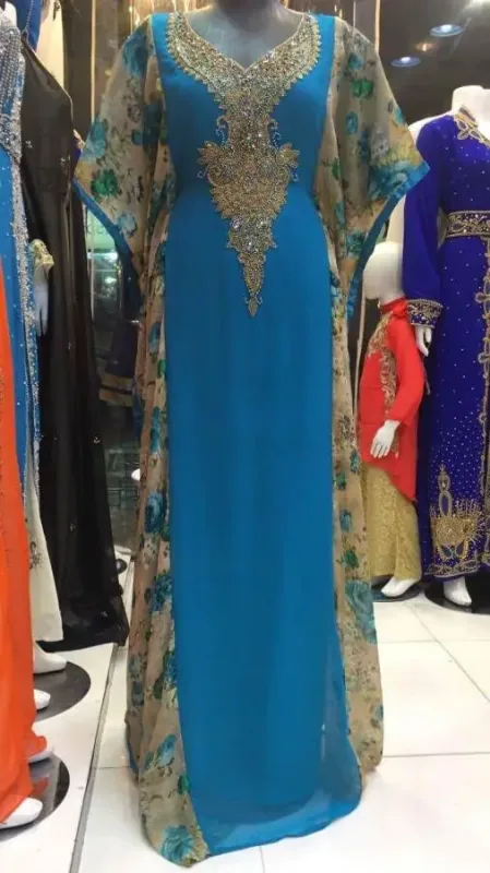 Picture of Radhe Designer Blue Georgette Kaftan Dress for Women - F6154