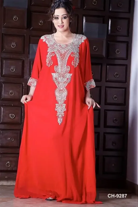 Picture of Radhe Designer Yellow Georgette Kaftan Dress for Women - F6105