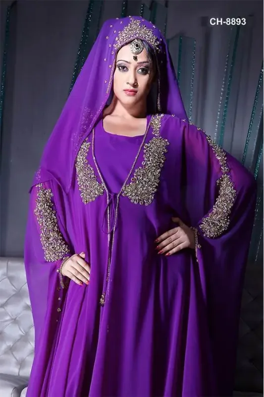 Picture of Radhe Designer Blue Georgette Kaftan Dress for Women - F6205