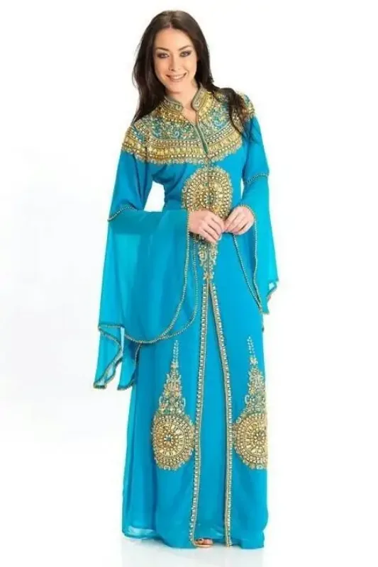 Picture of Radhe Designer Multicolor Georgette Kaftan Dress for Women - F6217