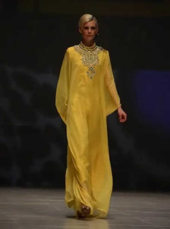 Picture of Multi Color Georgette Kaftan Dress for Women - Look 11136