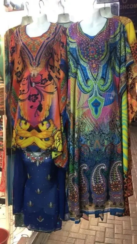 Picture of Radhe Designer Multicolor Georgette Kaftan Dress for Women - F6254