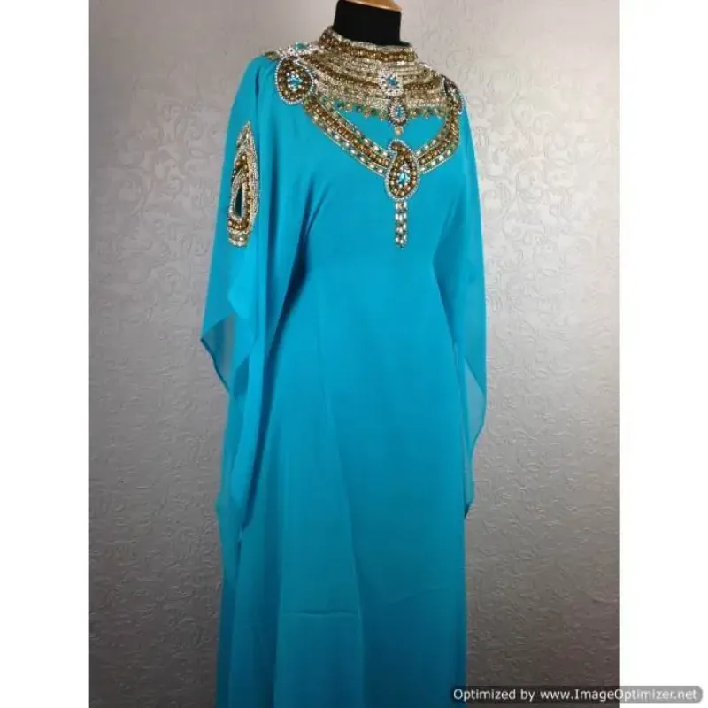 Picture of Radhe Designer Purple Georgette Kaftan Dress for Women - F6248