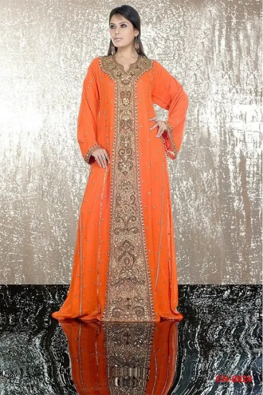 Picture of Radhe Designer Multicolor Georgette Kaftan Dress for Women - F6106