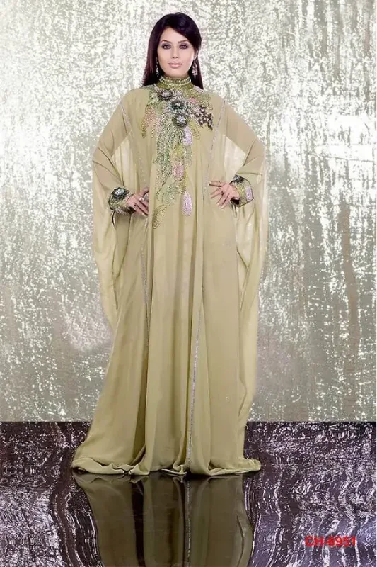 Picture of Radhe Designer Black Georgette Kaftan Dress for Women - F6108