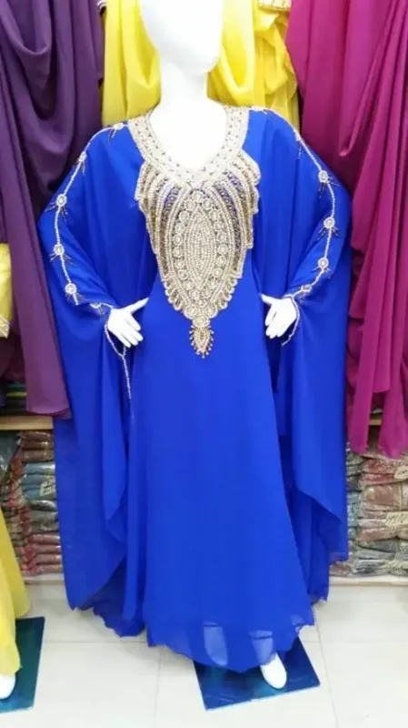 Picture of Radhe Designer Multicolor Georgette Kaftan Dress for Women - F10518