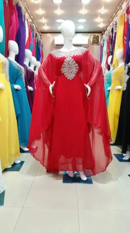 Picture of Radhe Designer Multicolor Georgette Kaftan Dress for Women - F10517