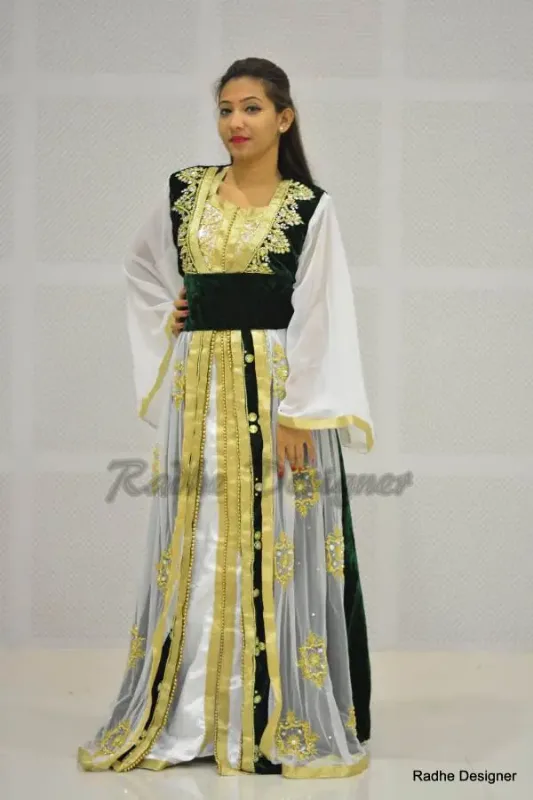 Picture of Radhe Designer Multicolor Georgette Kaftan Dress for Women - Y779