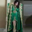 Picture of Black Georgette Printed Kaftan Dress for Women - Look 11247