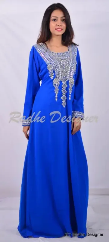 Picture of Radhe Designer Black Georgette Kaftan Dress for Women - Y787