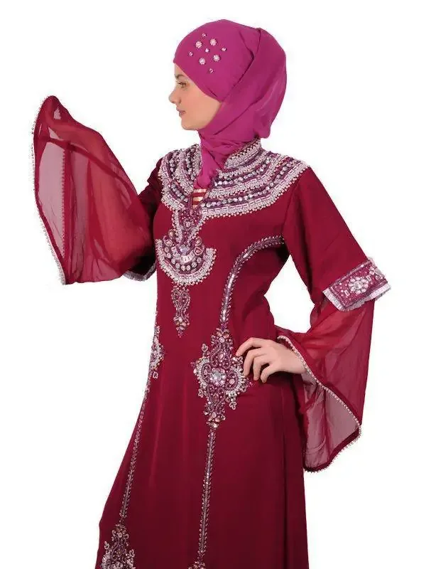 Picture of Radhe Designer Multicolor Georgette Kaftan Dress for Women - F6051