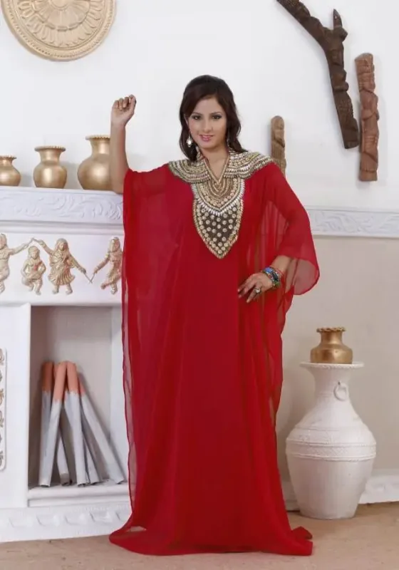 Picture of Radhe Designer Black Georgette Kaftan Dress for Women - F10714