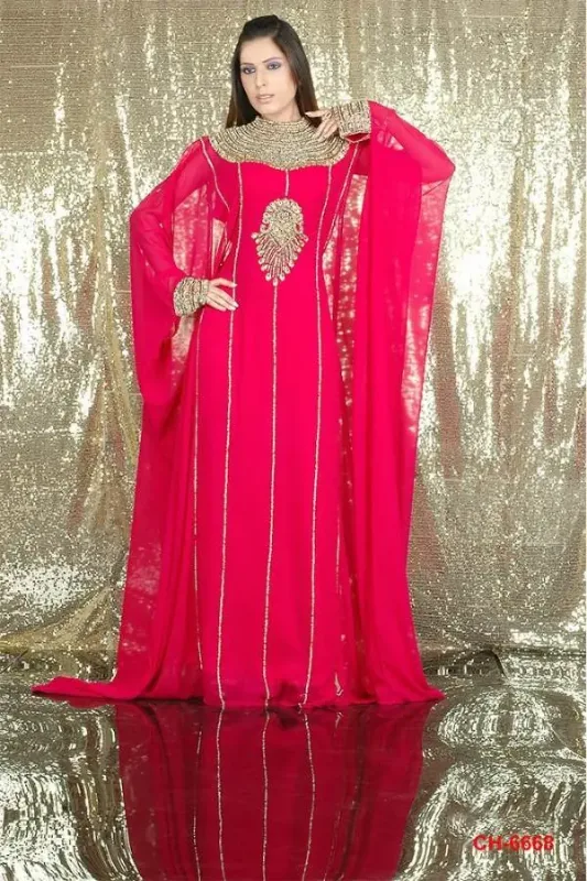 Picture of Radhe Designer Multicolor Georgette Kaftan Dress for Women - F6307