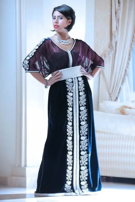 Picture of Radhe Designer Multicolor Georgette Kaftan Dress for Women - F8874