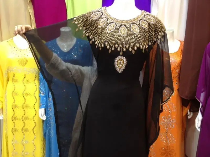 Picture of Radhe Designer Black Georgette Kaftan Dress for Women - F8049