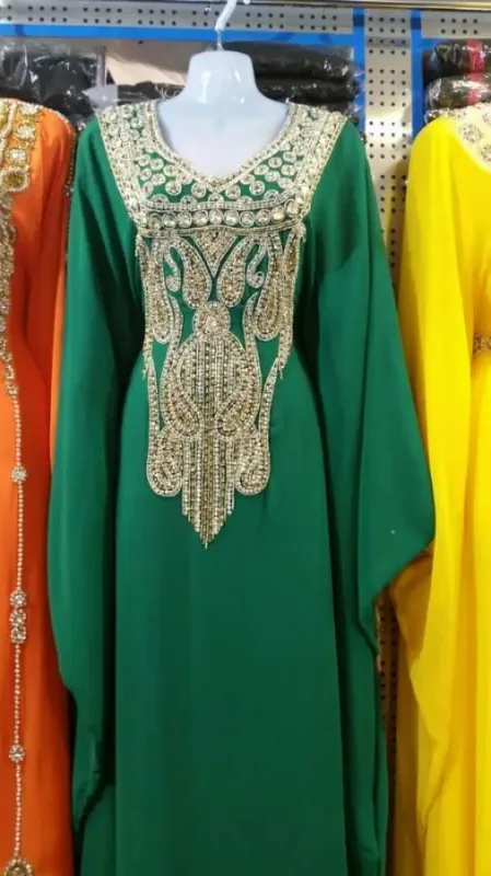 Picture of Radhe Designer Yellow Georgette Kaftan Dress for Women - F8896