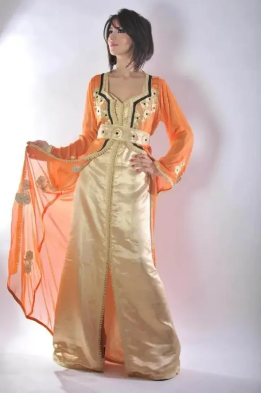 Picture of Radhe Designer Multicolor Georgette Kaftan Dress for Women - F8891
