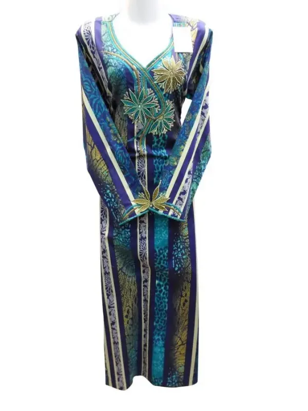 Picture of Purple Georgette Kaftan Dress for Women - Look 11335
